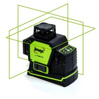 Imex LX3DG Green Beam Cross Line Laser Level - 3 x 360 Lines